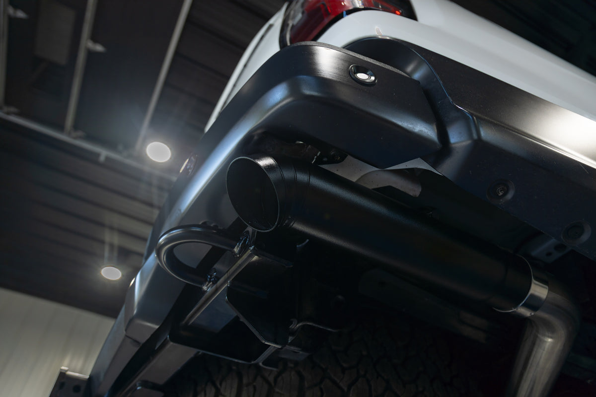 24-Present Ford Ranger Raptor 3.0L EcoBoost, Armor BLK 3-Inch Axle-Back Dual Rear Turn-Down MBRP