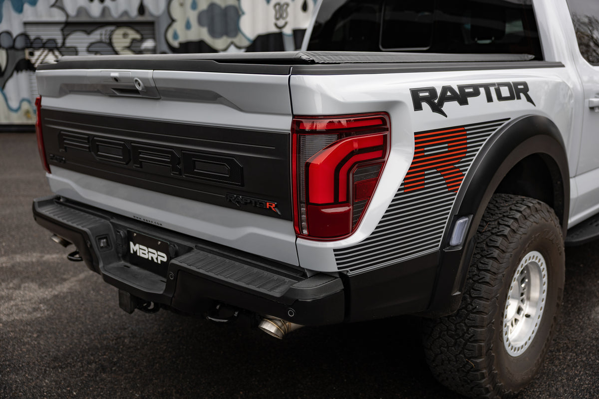 22-Present Ford F-150 Raptor 3.5L and Raptor R 5.2L Armor Pro 3-Inch Axle-Back Dual Split Rear Turn Down MBRP