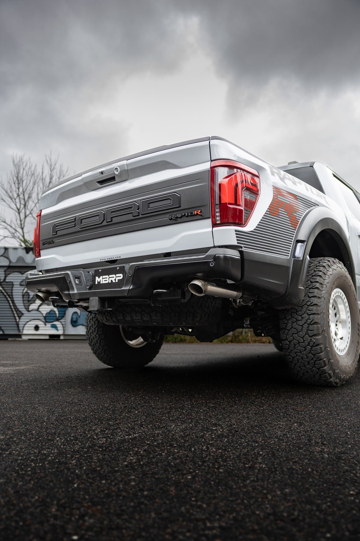 22-Present Ford F-150 Raptor 3.5L and Raptor R 5.2L Armor Pro 3-Inch Axle-Back Dual Split Rear Turn Down MBRP