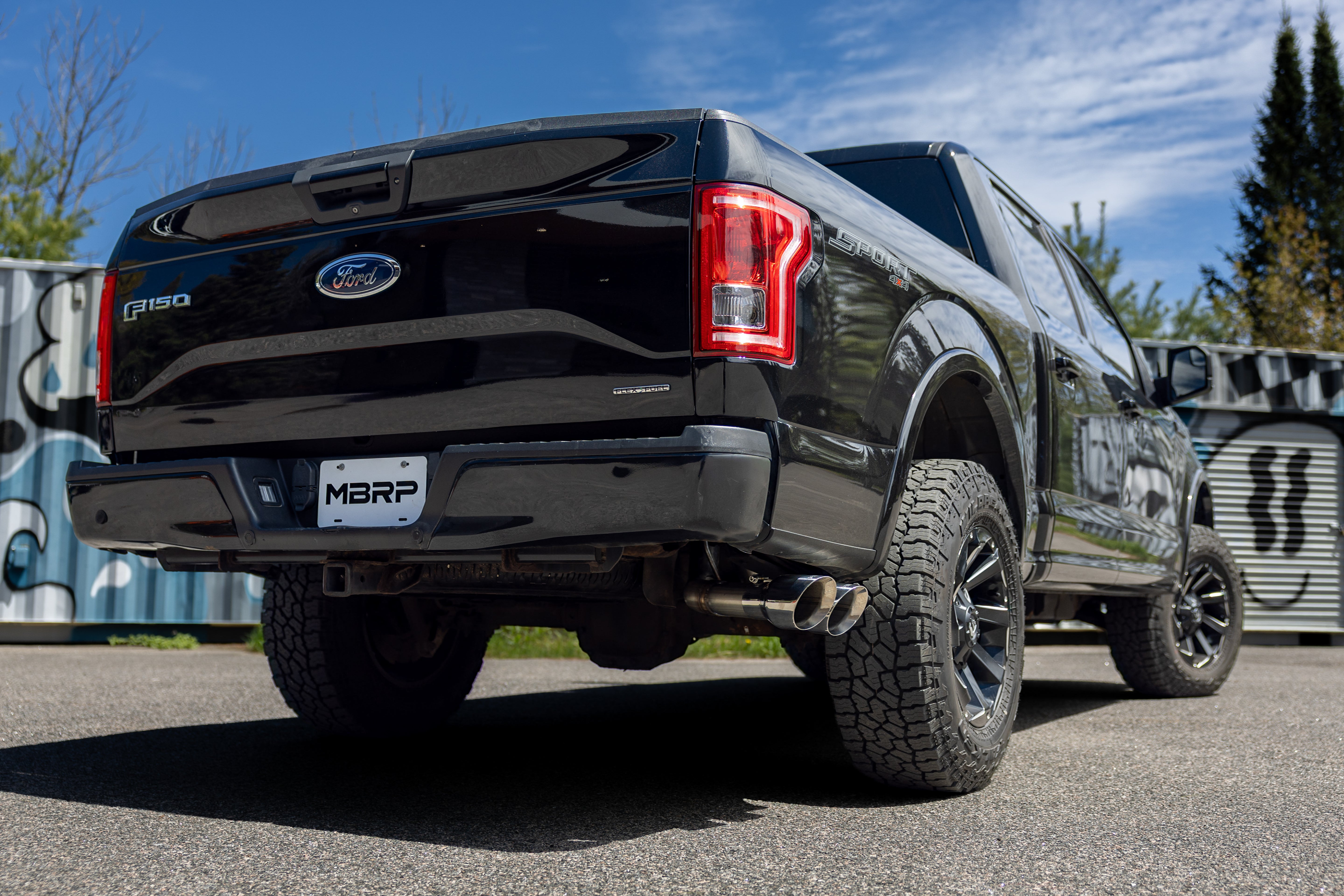 15-20 Ford F-150 2.7L, 3.5L and 5.0L Armor Lite 3-Inch Cat-Back Passenger Side Exit with Polished Tips MBRP