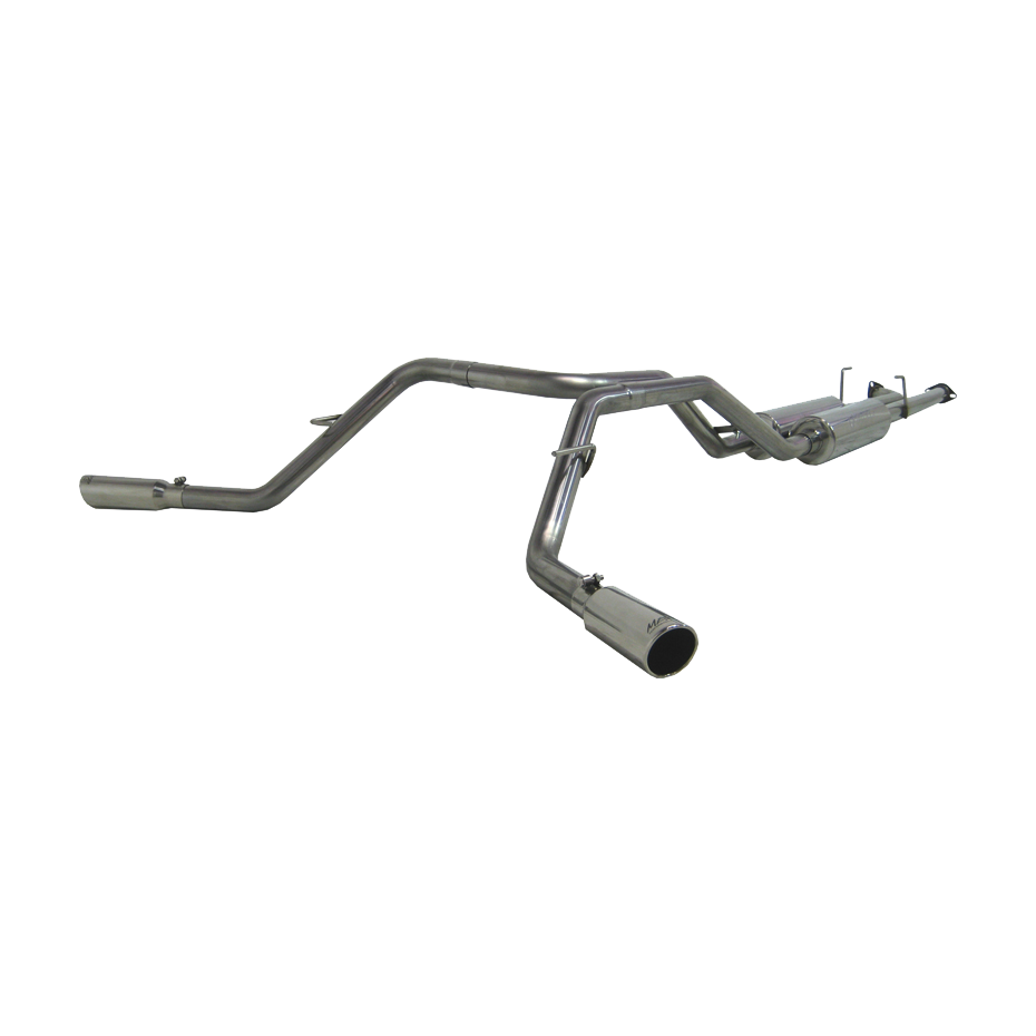 Cat Back Exhaust System Dual Side Exit T409 Stainless Steel For 07-08 Toyota Tundra 4.7/5.7L V8, DC-Std. and CM Short Bed 09-09 Toyota Tundra 4.7L, EC-Std. and SB/Crew Cab/Short Bed MBRP