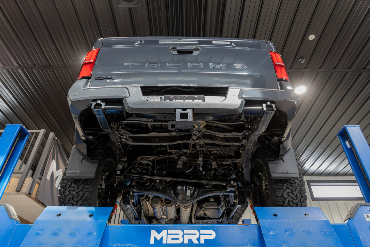 2024-Up Toyota Tacoma 2.4L Armor Lite 3-Inch Cat-Back Pre-Axle Turn Down, MBRP