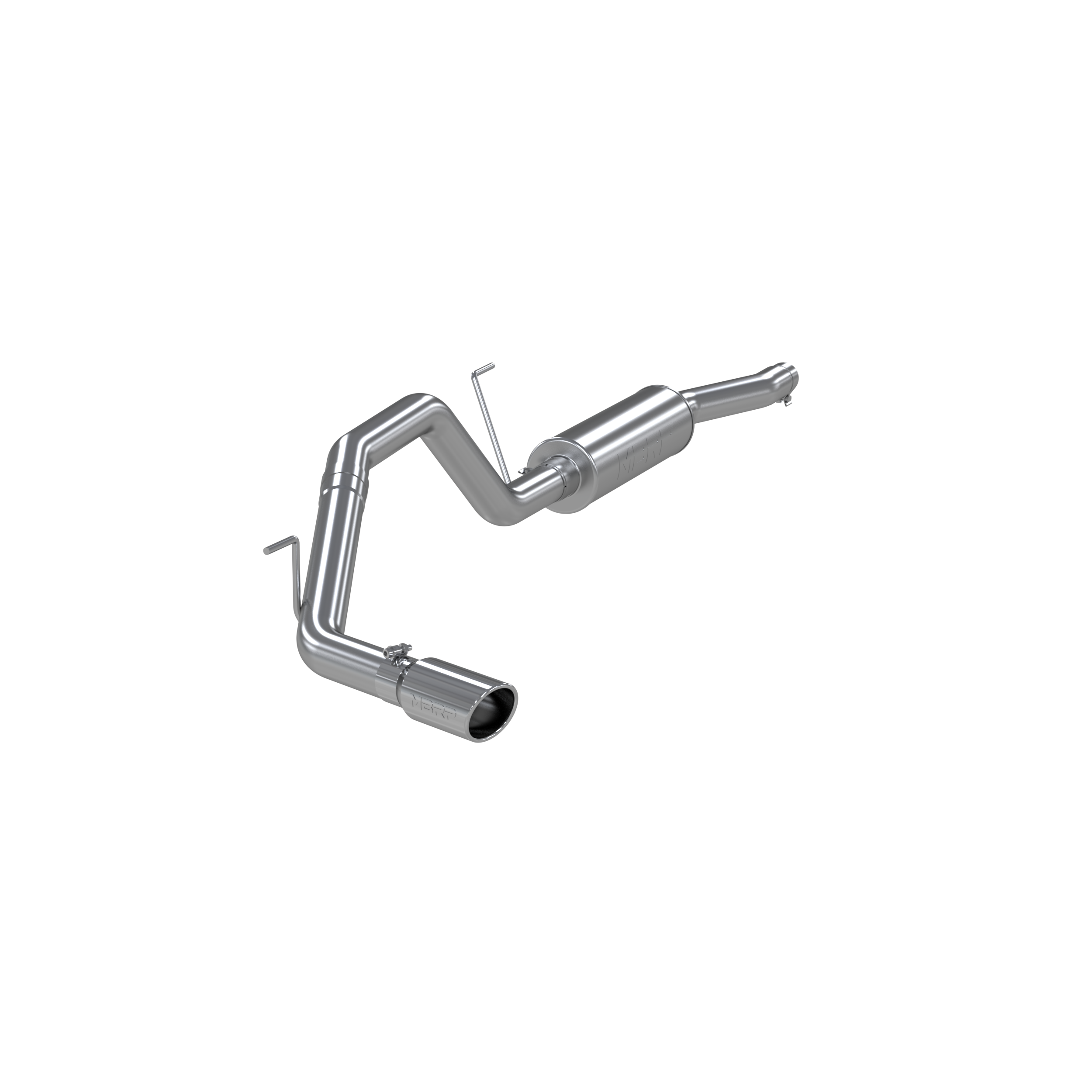 Cat Back Exhaust System Single Side Aluminized Steel For 04-06 Nissan Titan 5.6L, Extended Cab/Crew Cab MBRP