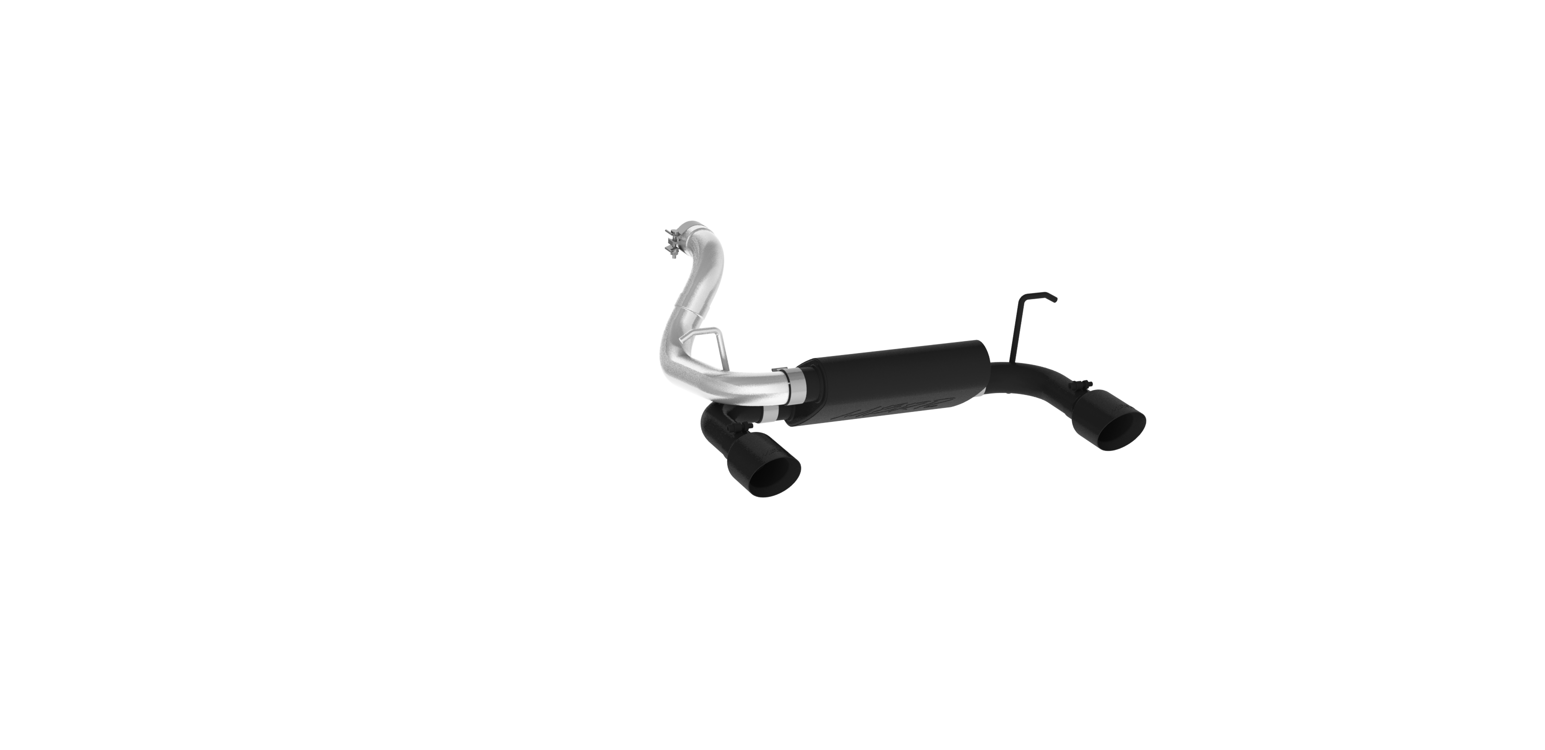Jeep 2.5 Inch Axle Back Dual Rear Exit Armor BLK Series For 18-24 Wrangler JL 2/4 DR 3.6L MBRP