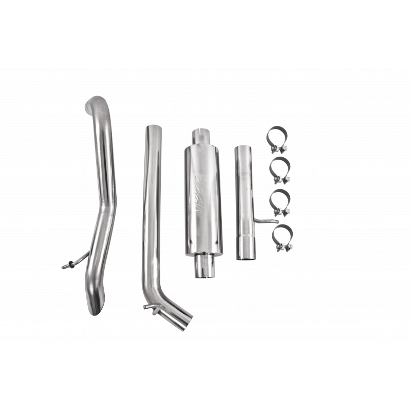 Cat Back Exhaust System Single Rear Exit Off Road 409SS, 12-18 Jeep Wrangler/Rubicon JK 3.6L V6 2/4 Door MBRP