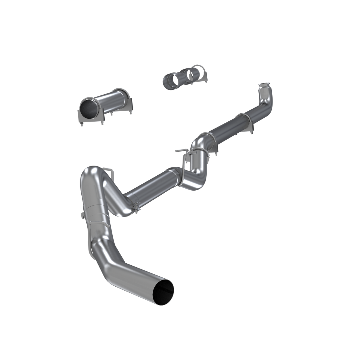 4 Inch Single Side Exhaust Pipe No Muffler T409 Stainless Steel For 01-07 Silverado/Sierra 2500/3500 Duramax Classic Extended/Crew Cab MBRP