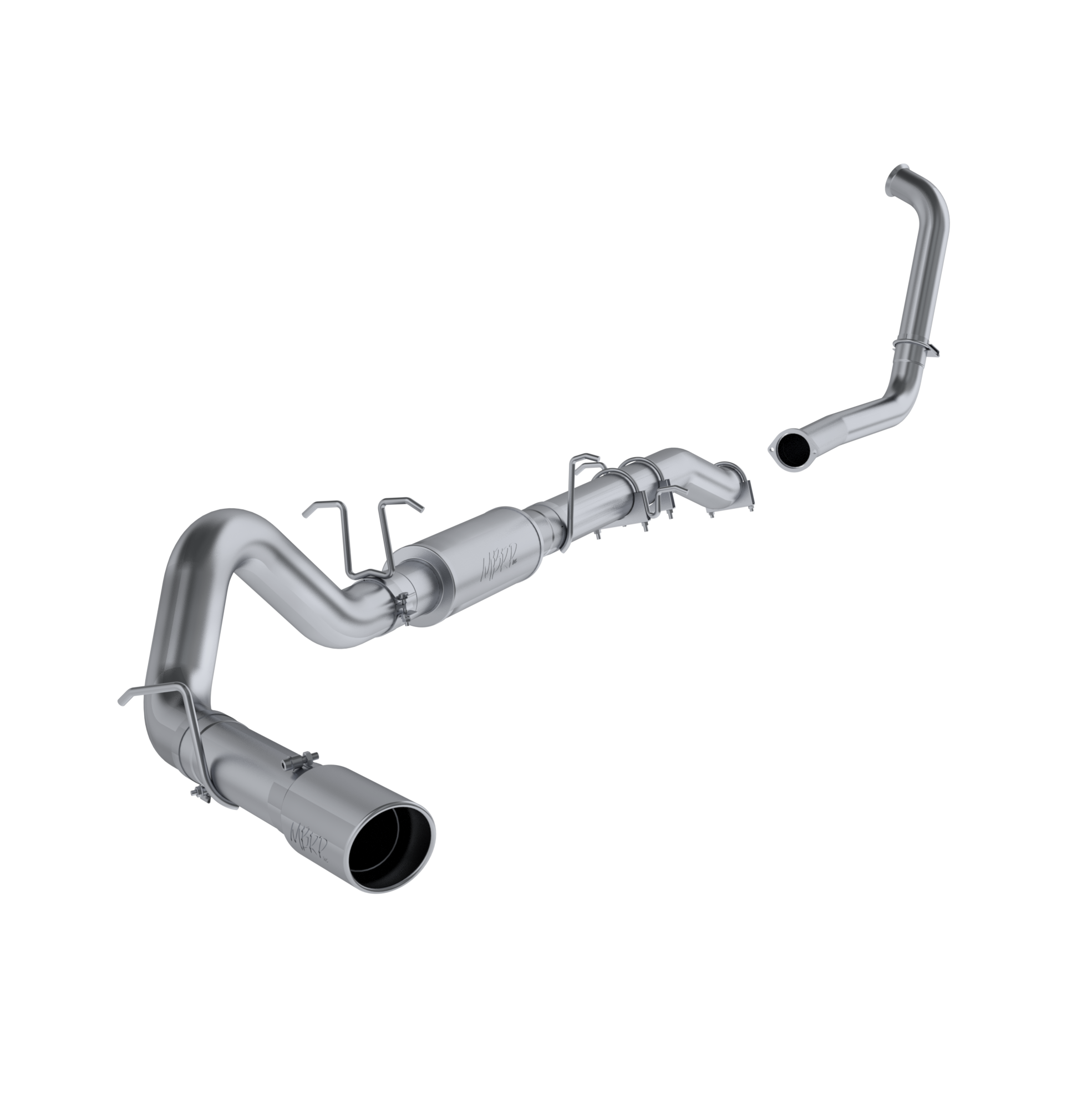 4 Inch Turbo Back Single Side Stock Cat Exit Aluminized Steel For 03-07 Ford F-250/350 6.0L Extended Cab/Crew Cab MBRP