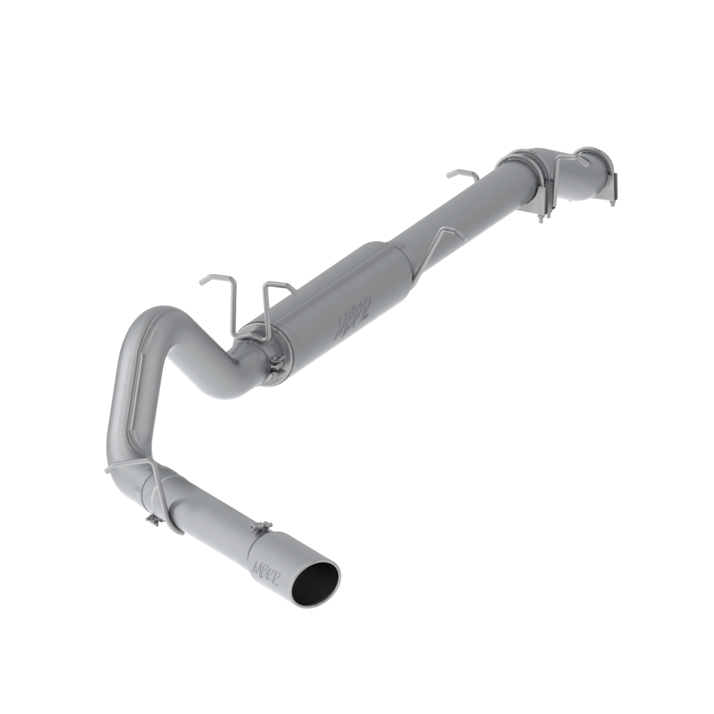 4 Inch Cat Back Exhaust System Single Side Stock Cat Exit Aluminized Steel For 03-07 Ford F-250/350 6.0L Extended Cab/Crew Cab MBRP