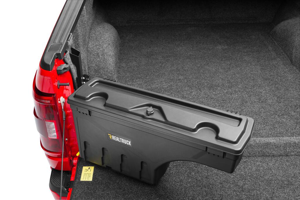 Truck Bed Storage Box Swing Case 2015-2026 Ford F-150 (Includes Lightning) Drivers Side Black Smooth UnderCover