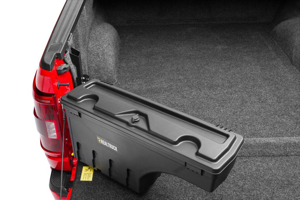 Truck Bed Storage Box Swing Case 2015-2026 Ford F-150 (Includes Lightning) Drivers Side Black Smooth UnderCover