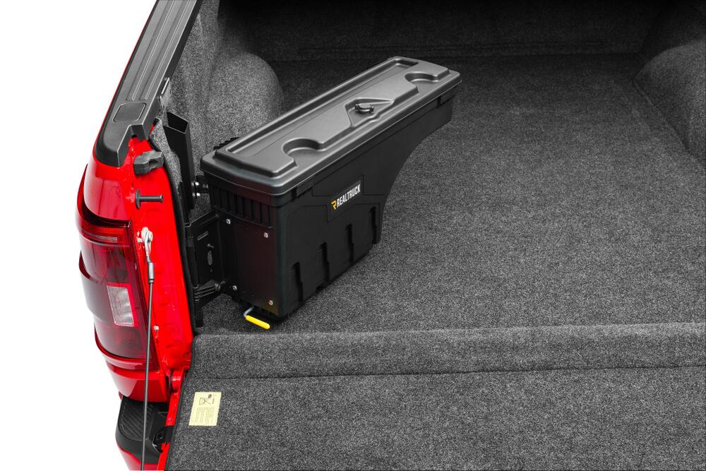 Truck Bed Storage Box Swing Case 2015-2026 Ford F-150 (Includes Lightning) Drivers Side Black Smooth UnderCover