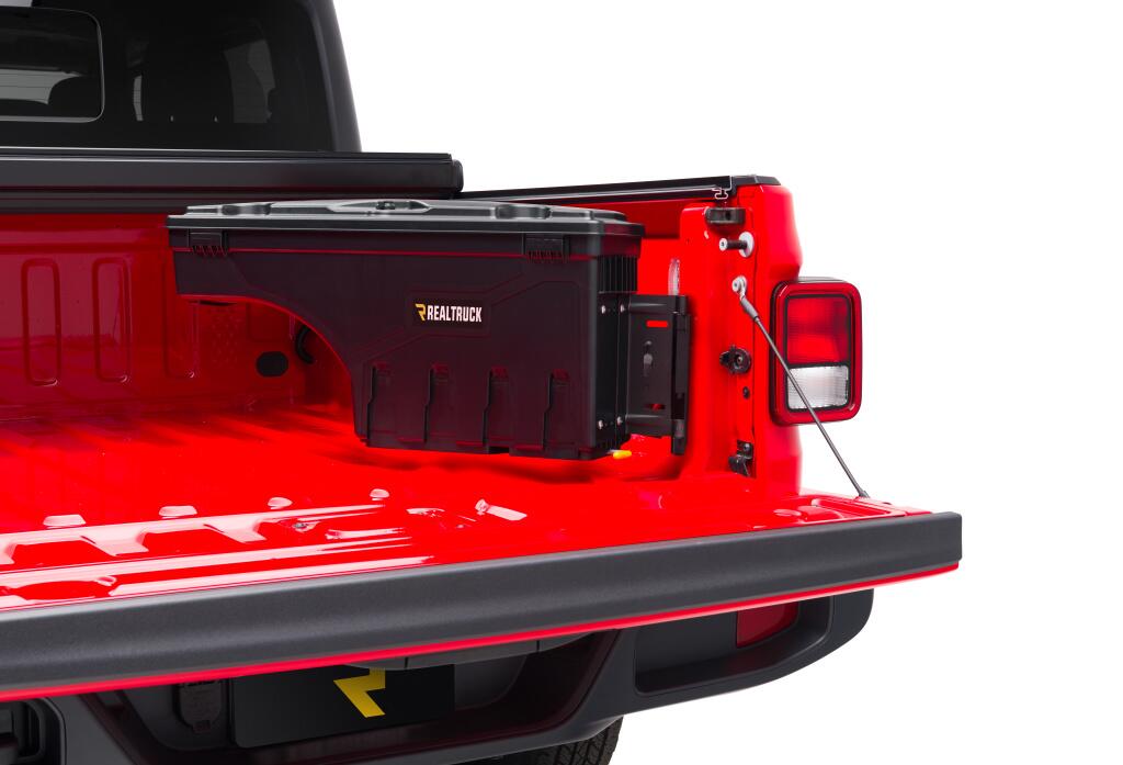 Truck Bed Storage Box Swing Case 2020-2025 Jeep Gladiator Passenger Side Black Smooth UnderCover