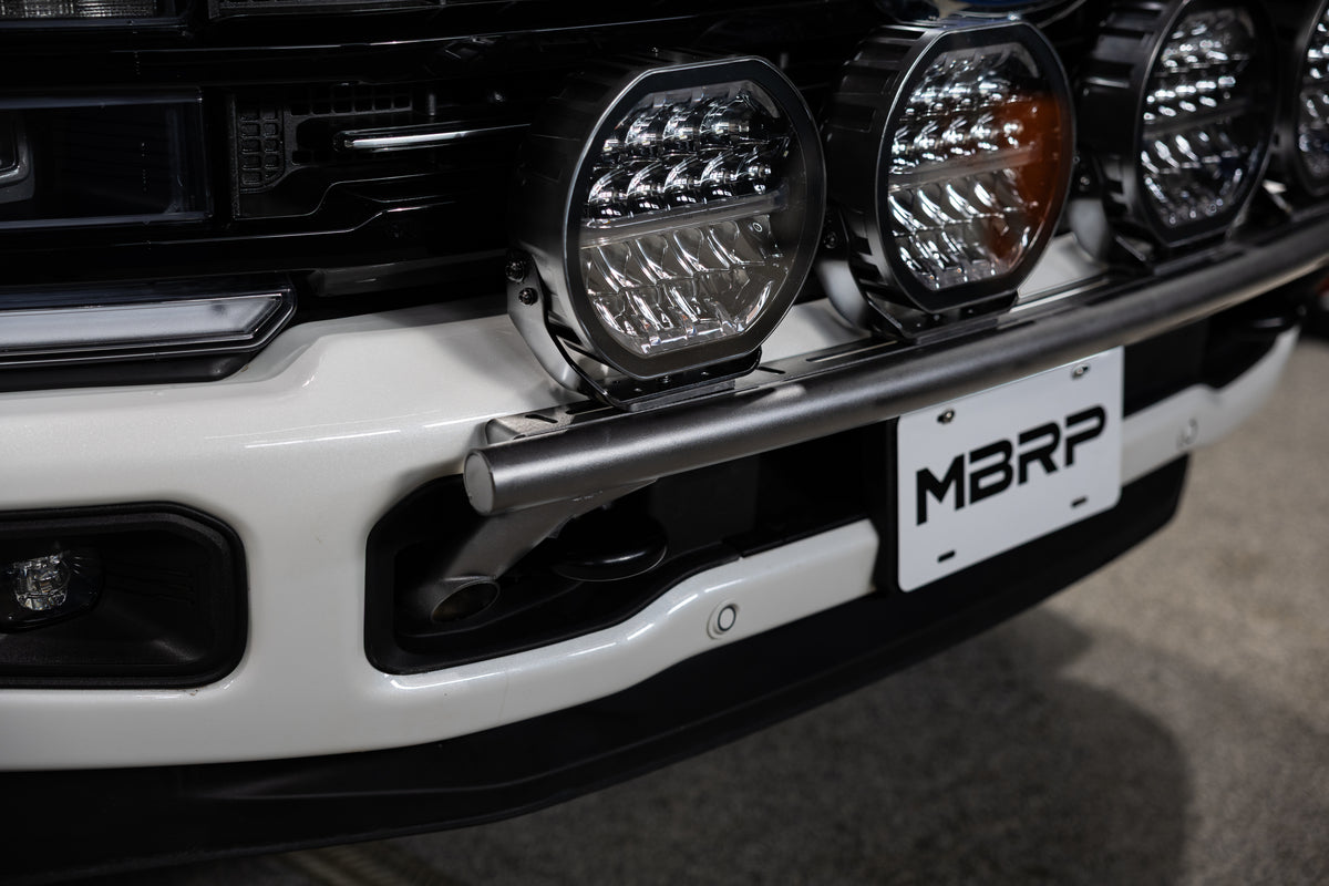 2017-Up Ford F250/ F350/ F450/ F550 Superduty Black-Coated Bumper Light Mounting Bar MBRP