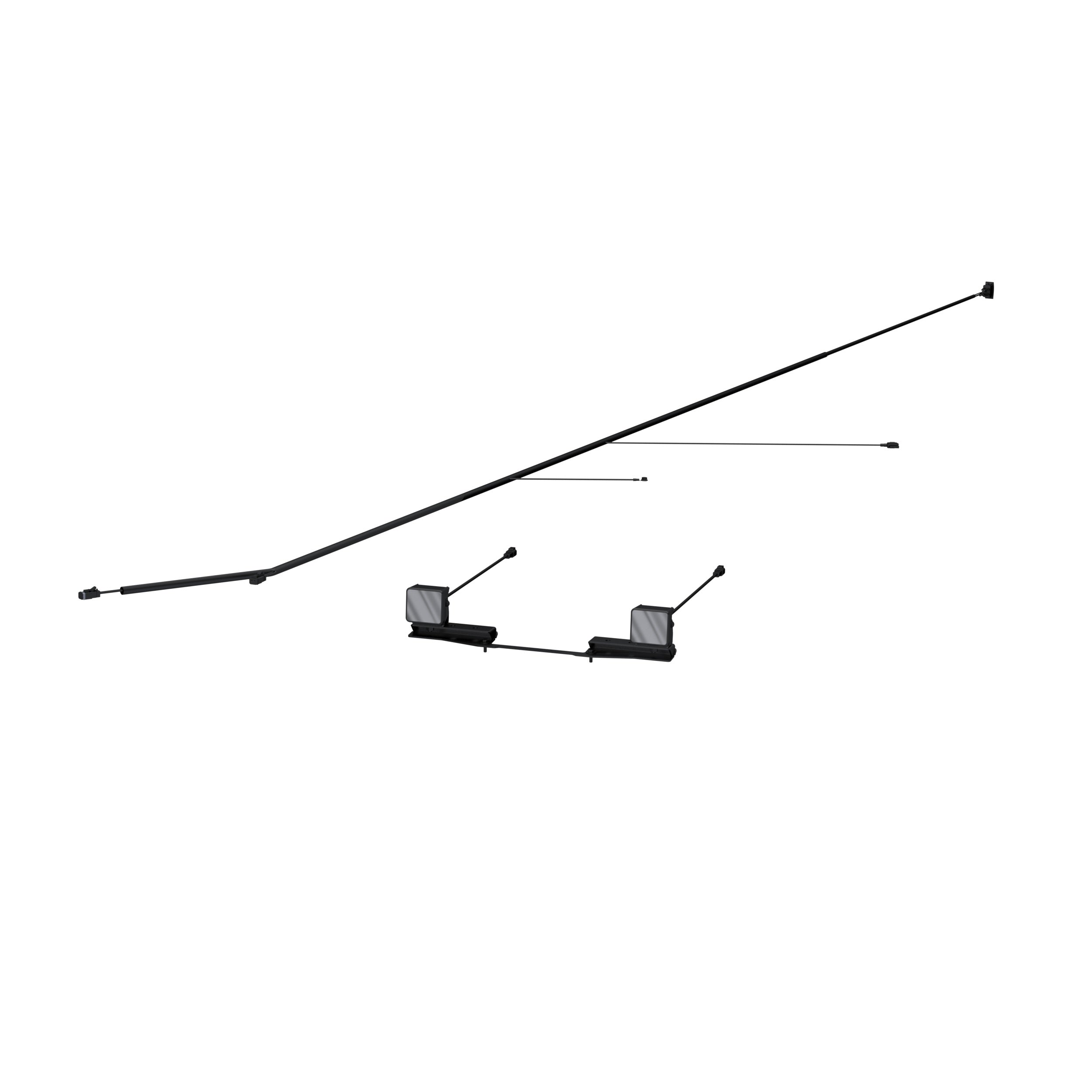 24-26 Ford Ranger, Black-Coated, Bumper Light Kit Flood Beam MBRP