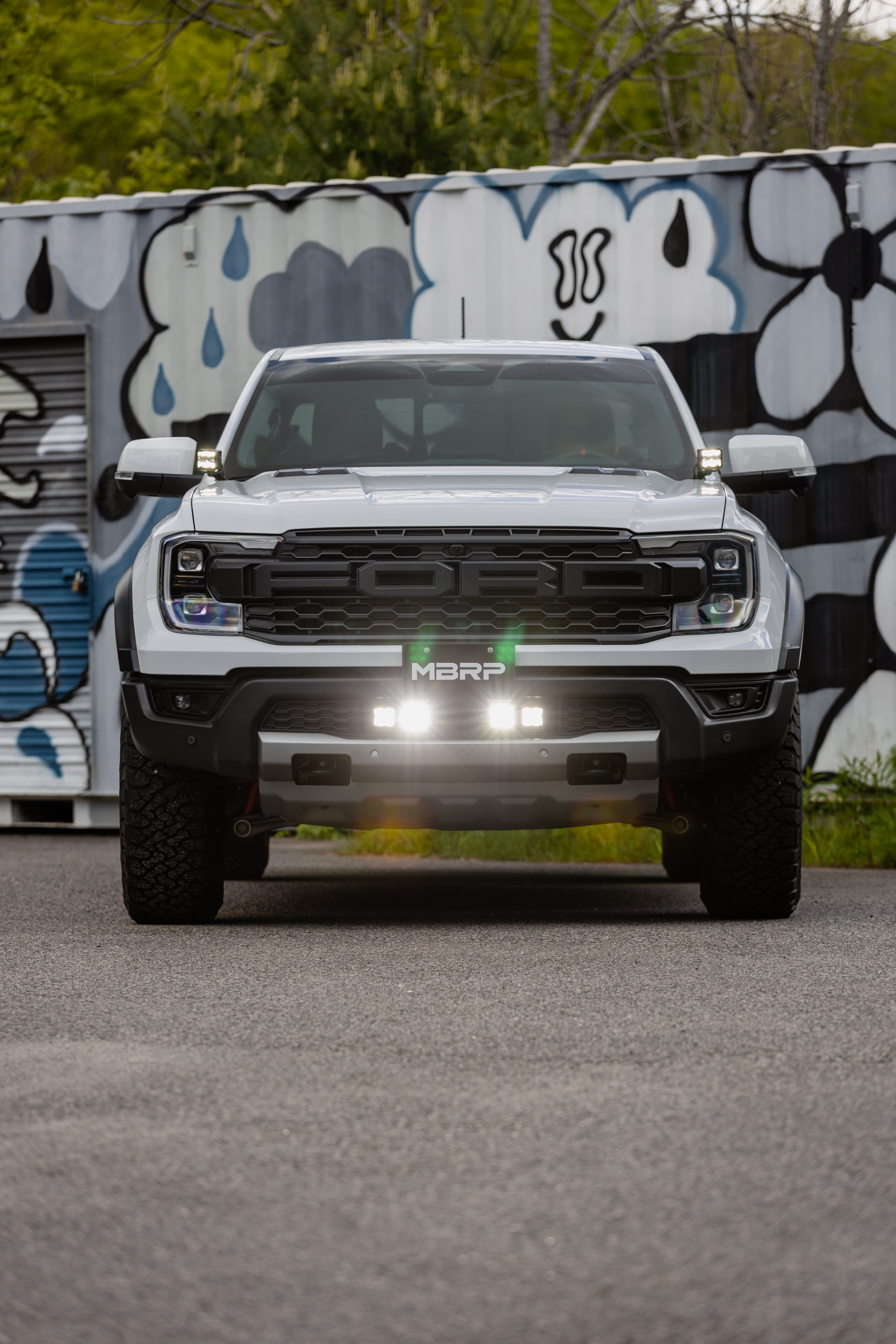 24-Up Ford Ranger Raptor Bumper Light Kit Clear Spot Beam MBRP