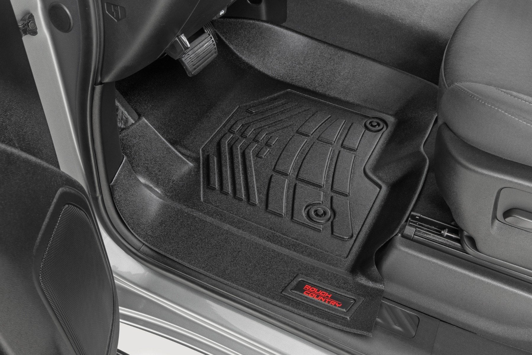 Sure-Fit Floor Mats FR & RR FR Bucket Crew Silverado/Sierra 1500/2500HD/3500HD (19-26) Rough Country