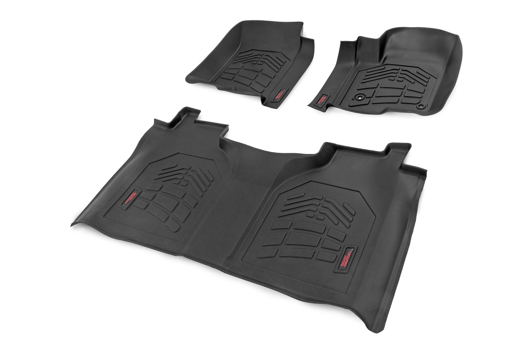 Sure-Fit Floor Mats FR & RR FR Bucket Crew Silverado/Sierra 1500/2500HD/3500HD (19-26) Rough Country