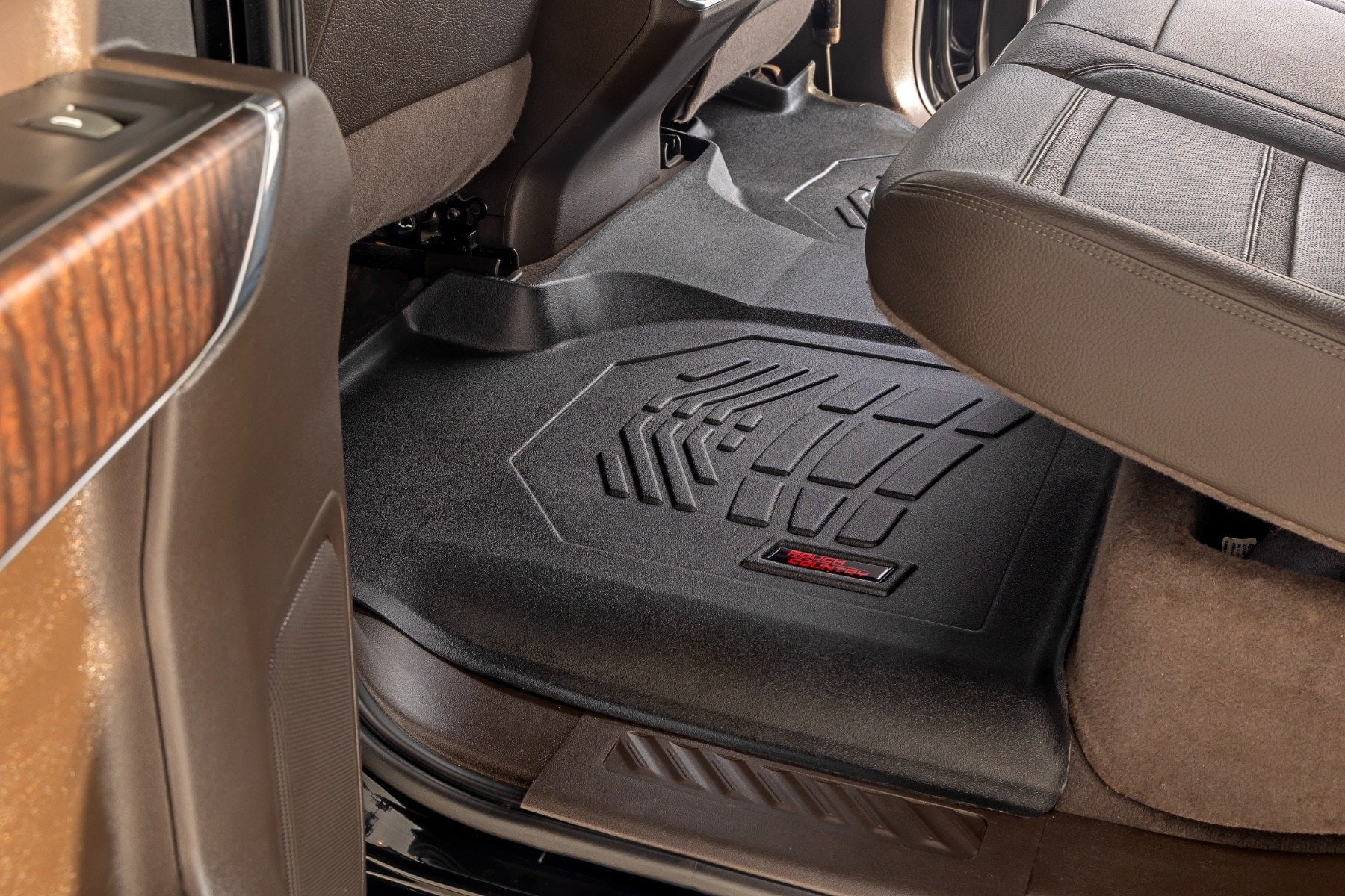 Sure-Fit Floor Mats FR & RR FR Over Hump Crew Silverado/Sierra 1500/2500HD/3500HD (19-26) Rough Country