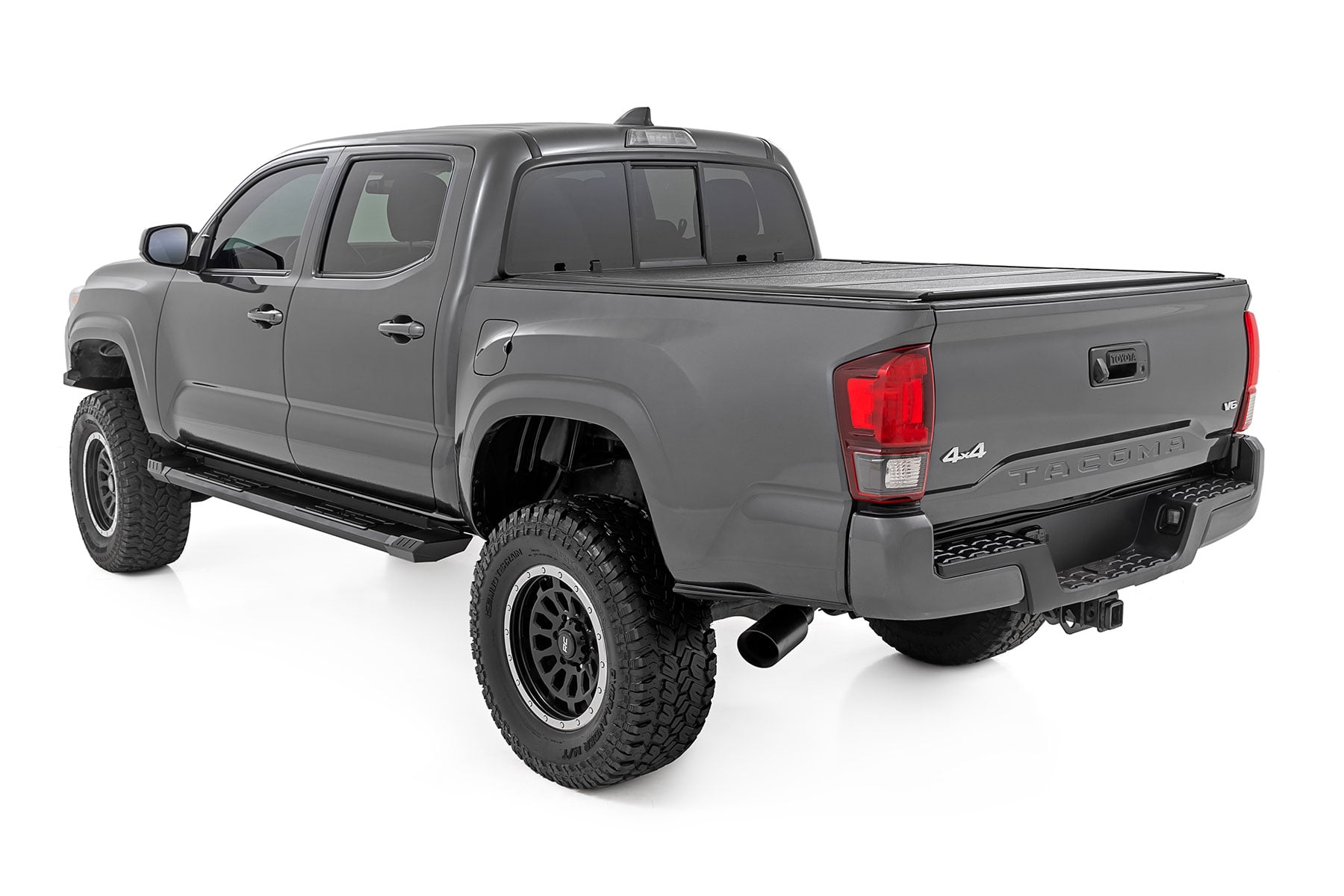 HD2 Aluminum Running Boards Double Cab Toyota Tacoma 2WD/4WD (2005-2023) Rough Country