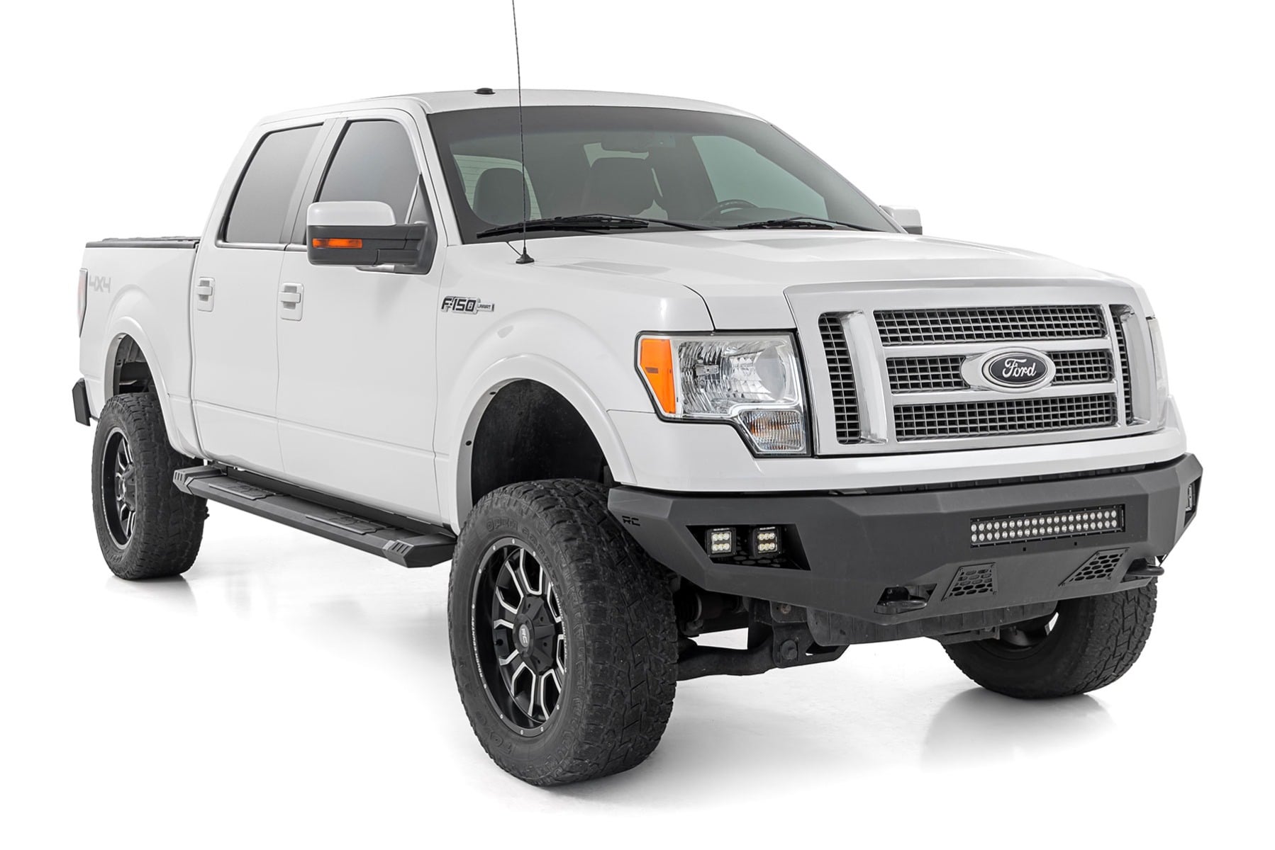 HD2 Aluminum Running Boards Super Crew Cab Ford F-150 2WD/4WD (2009-2014) Rough Country