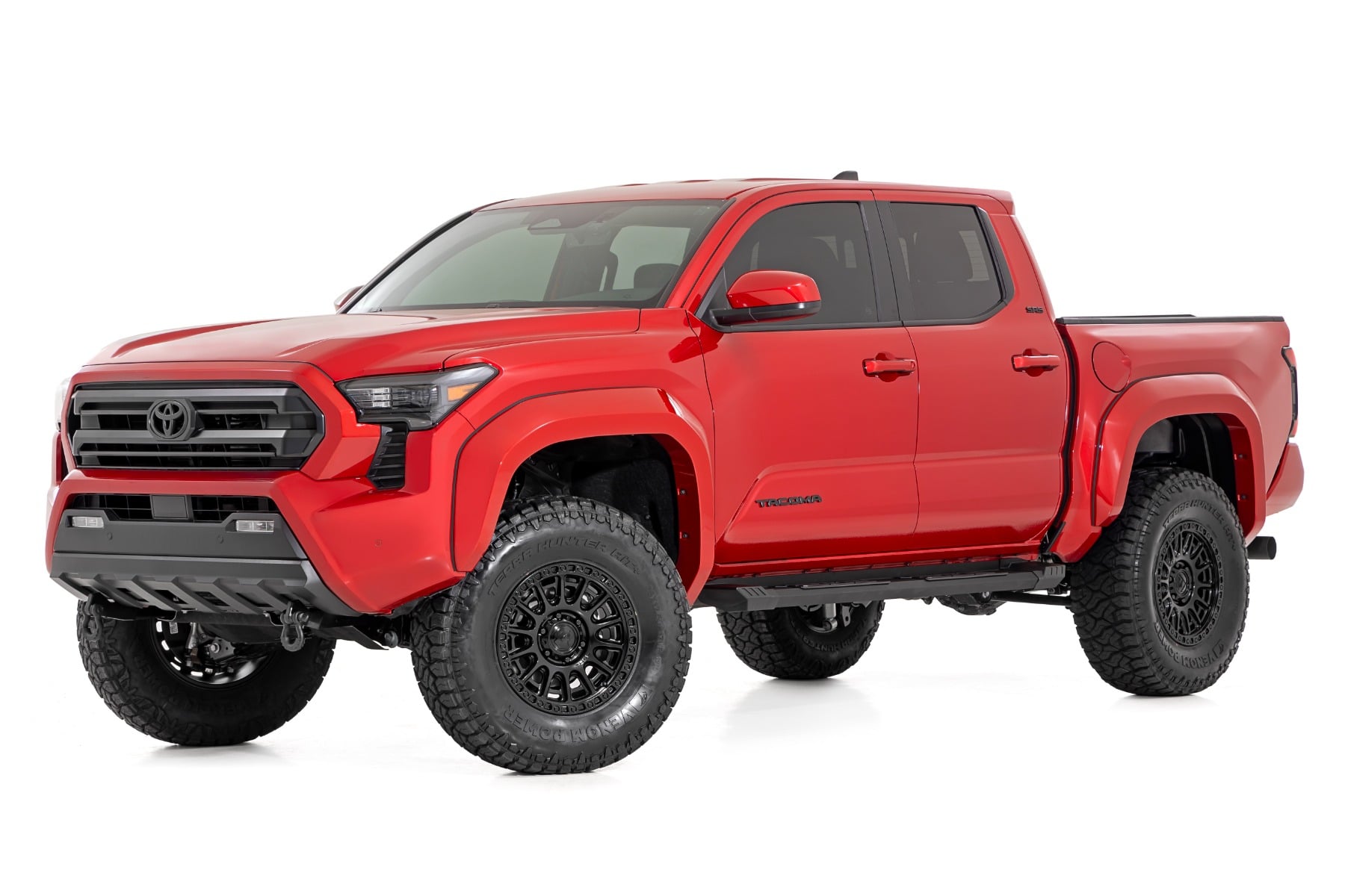 HD2 Aluminum Running Boards Double Cab Toyota Tacoma 2WD/4WD (2024-2026) Rough Country