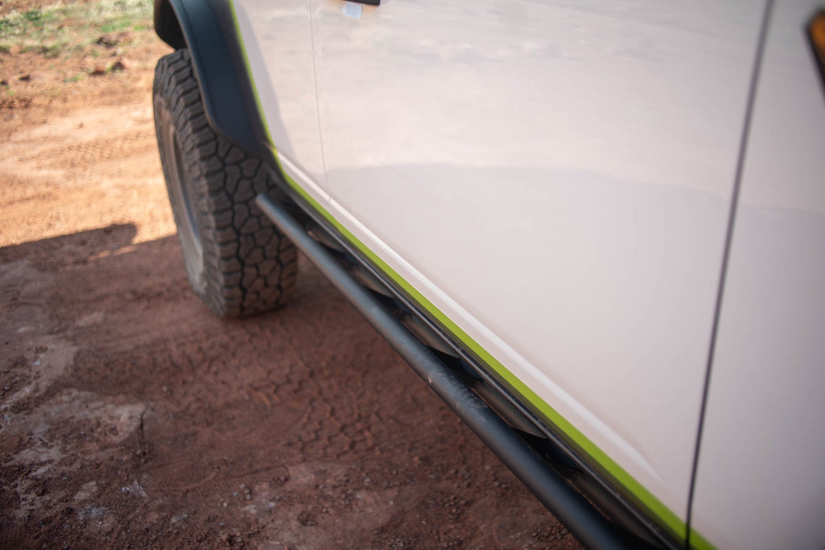 2021 2024 Ford Bronco Fs 15 4 Door Rock Sliders V2 DV8 Offroad