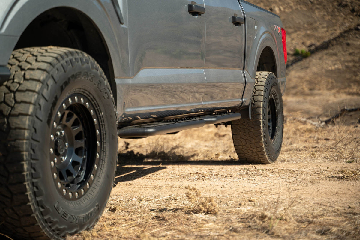 2015 2024 Ford F 150 OE Plus Side Steps DV8 Offroad