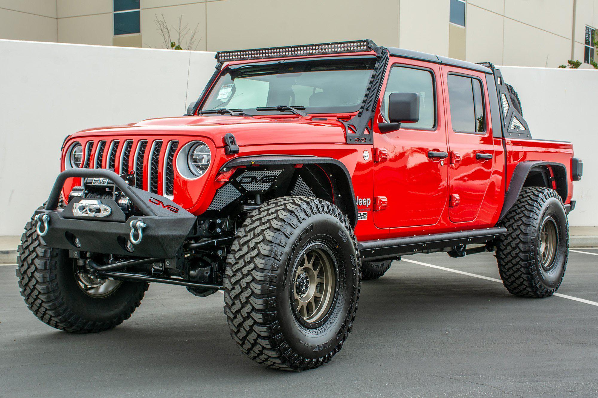 2020 2025 Jeep Gladiator JT Rock Sliders With Step DV8 Offroad