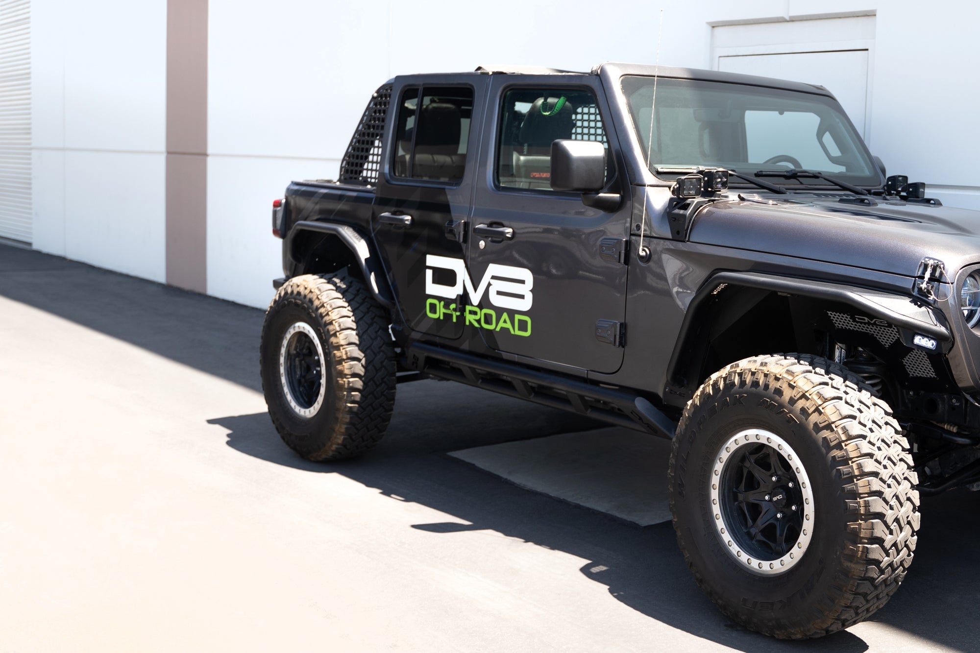 2018 2025 Jeep Wrangler JLU 4 Door FS 15 Series Rock Sliders DV8 Offroad