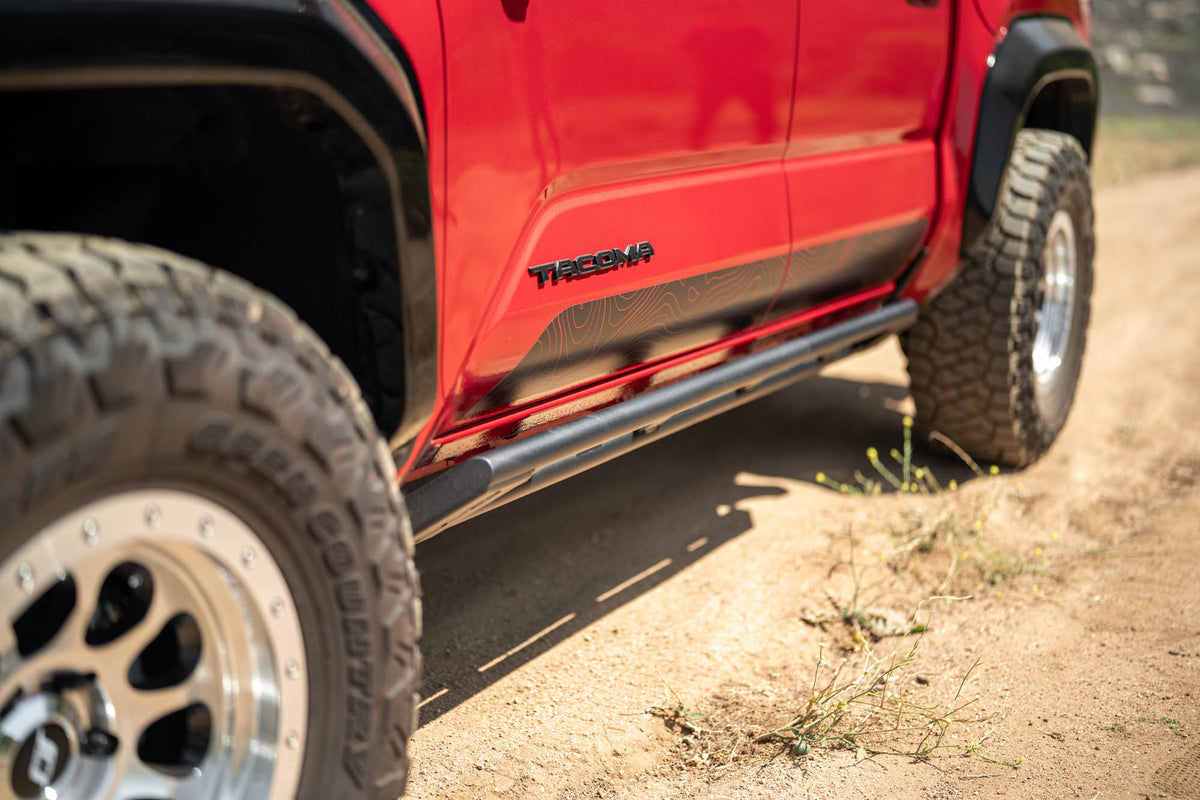 2024 2025 Toyota Tacoma Double Cab Rock Sliders DV8 Offroad