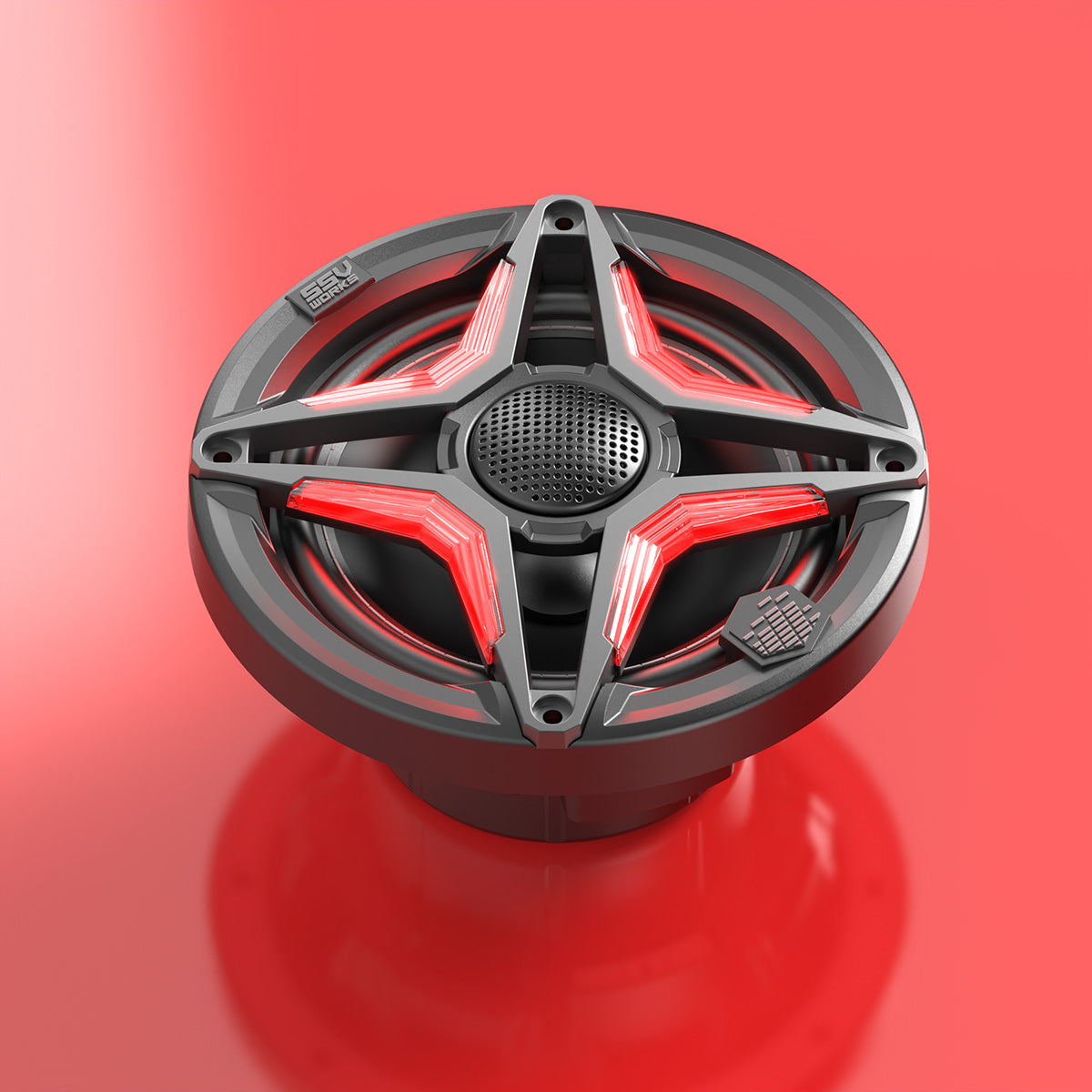 SSV Works V6 6.5in Weatherproof Powersports RGB Full-Range Speakers for UTV's, Boats, RV and more (pair)