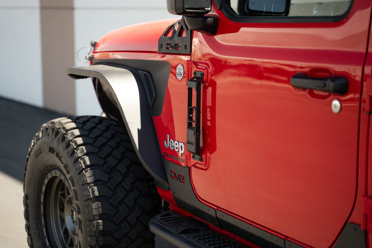 2007 2025 Jeep Gladiator JT Wrangler JK, JKU, JL, JLU Hinge Mounted Steps DV8 Offroad