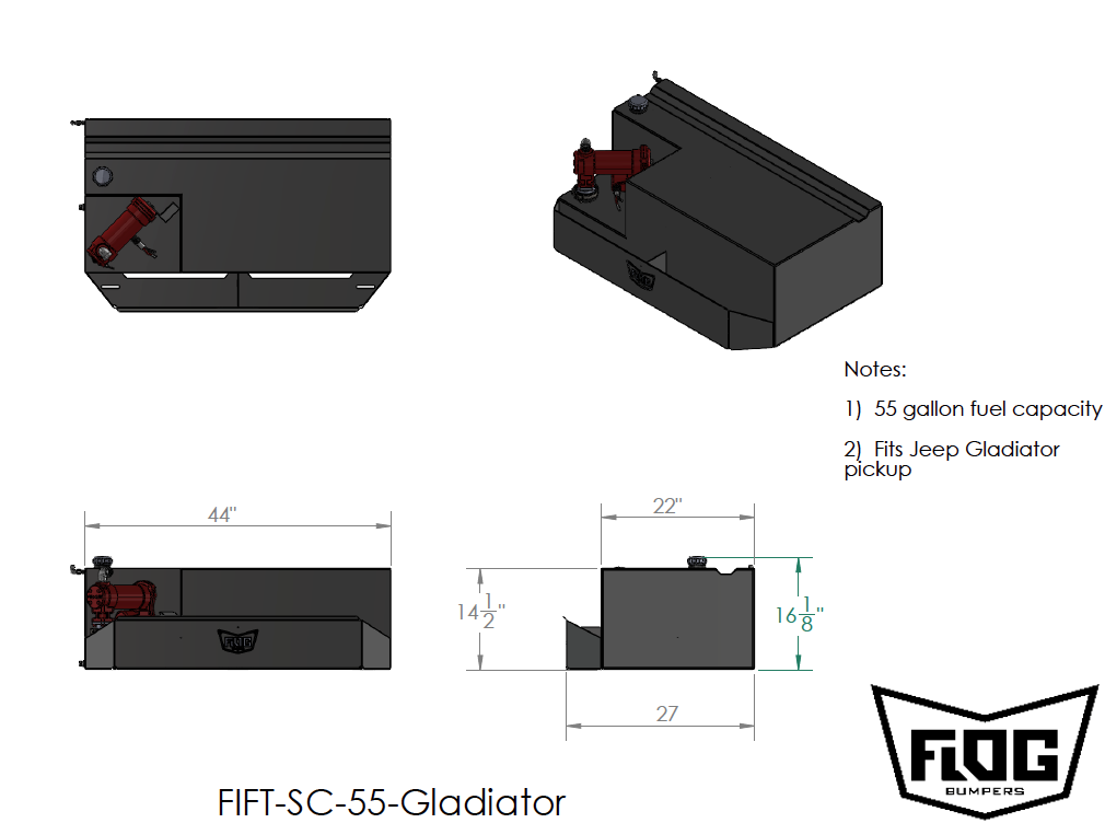 55 Gallon Single Cell Fuel Transfer Tank