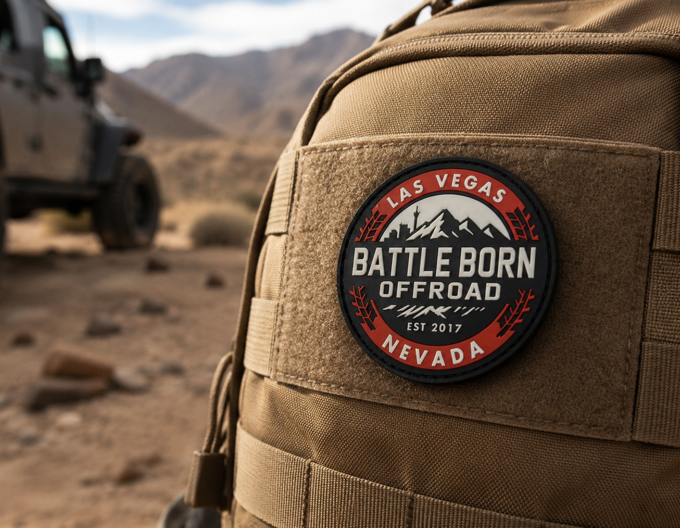 Battle Born Offroad Las Vegas Trail PVC Velcro Patch