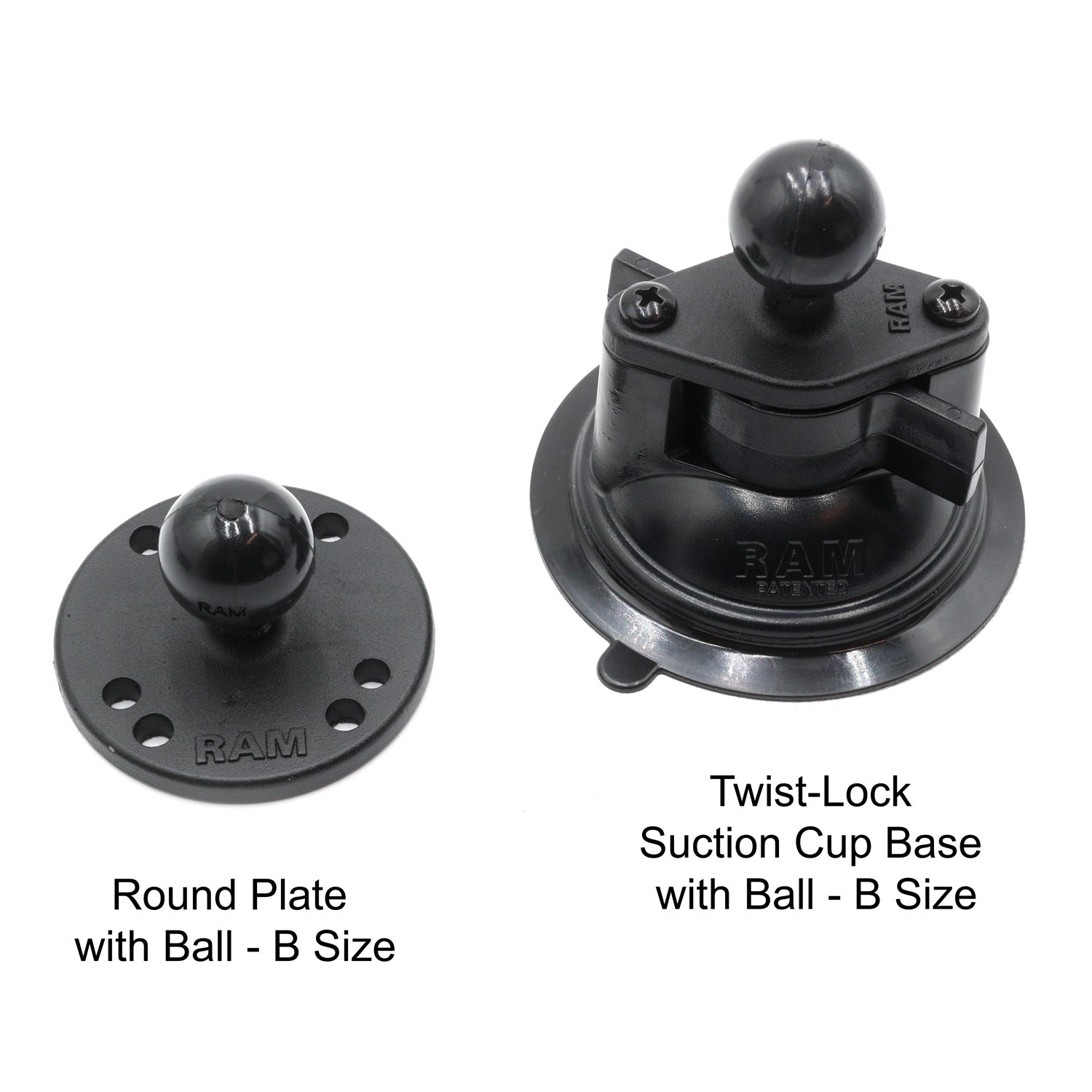 RAM Mount for Handheld Radios - Suction Cup Mount / Radio and Hand Mic
