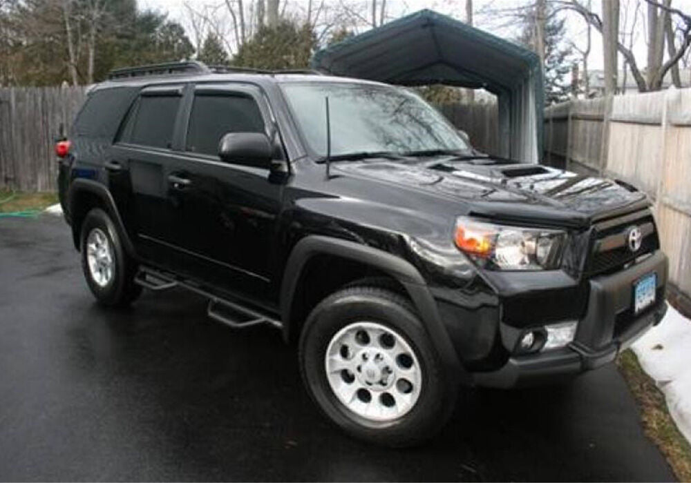Nerf Step Bar Wheel-to-Wheel (2 Steps per Side) 2 Inch Main Tube Diameter 2003-2009 Toyota 4Runner Textured Black NFab