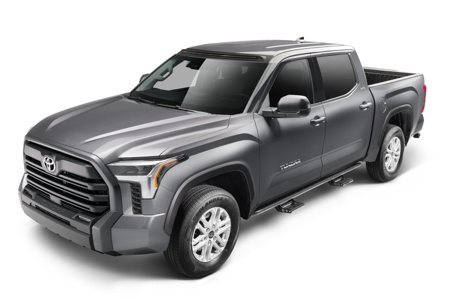 RKR Step System Cab Length (2 Step Mounts/2 Steps per Side) 1.75 Inch Rails 2022-2025 Toyota Tundra CrewMax Textured Black NFab