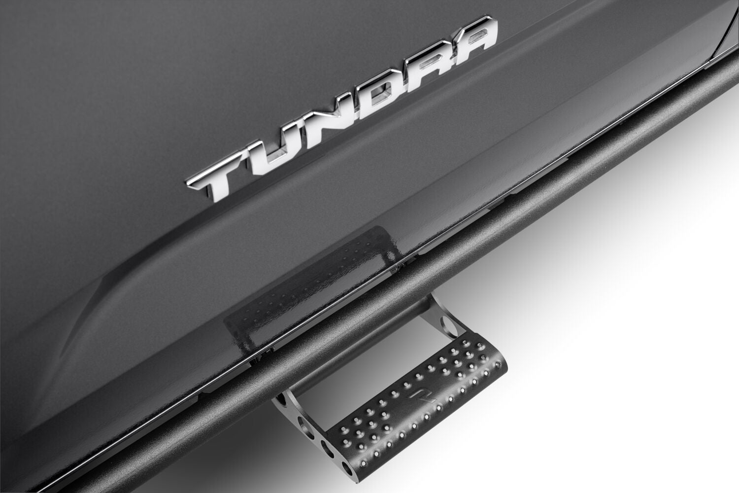 RKR Step System Cab Length (2 Step Mounts/2 Steps per Side) 1.75 Inch Rails 2022-2025 Toyota Tundra CrewMax Textured Black NFab