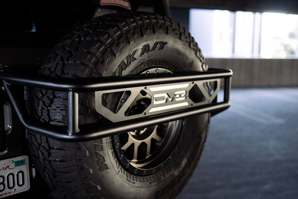 2021 2024 Ford Bronco Spare Tire Guard Accessory Mount DV8 Offroad