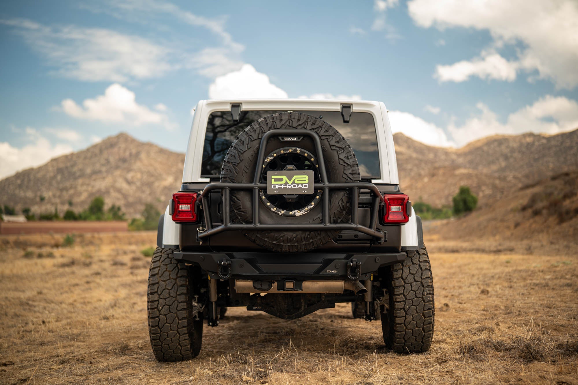 2018 2025 Jeep Wrangler JL Body Mounted Tire Carrier DV8 Offroad