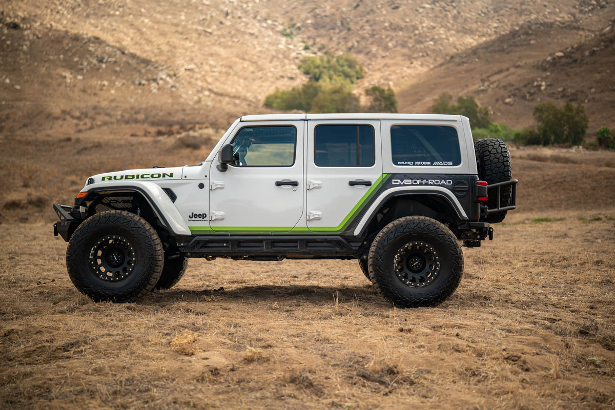 2018 2025 Jeep Wrangler JL Body Mounted Tire Carrier DV8 Offroad