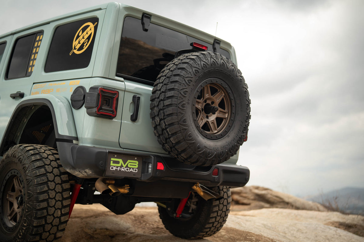 2018 2025 Jeep Wrangler JL Spare Tire Carrier DV8 Offroad