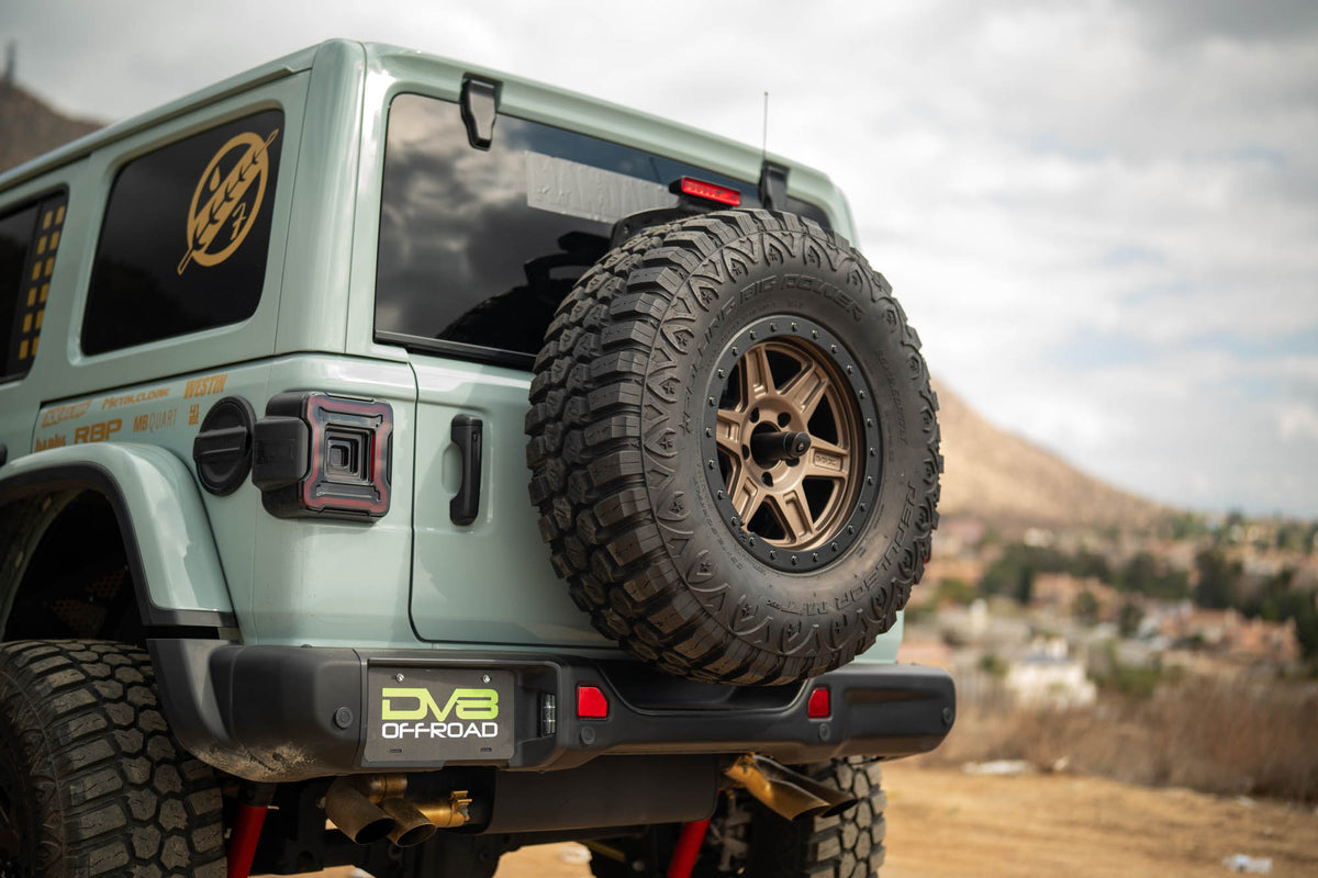 2018 2025 Jeep Wrangler JL Spare Tire Carrier DV8 Offroad