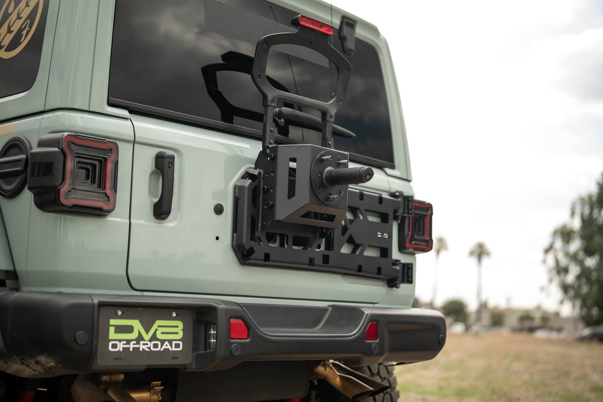 2018 2025 Jeep Wrangler JL Spare Tire Carrier DV8 Offroad