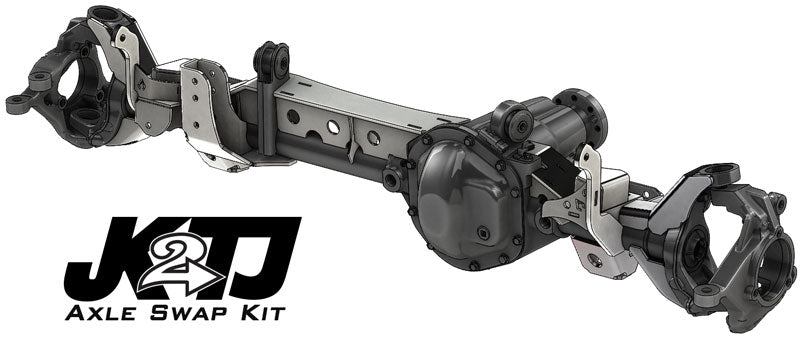 JK2TJ Front Axle Swap Kit Dana 44 Rubicon LCA Brackets W/CAM Slot Artec Industries