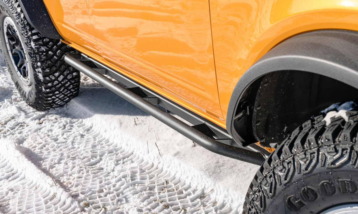 TrailSlider Step System Full Length (2 Steps per Side) 2021-2025 Ford Bronco 4-Dr Textured Black NFab
