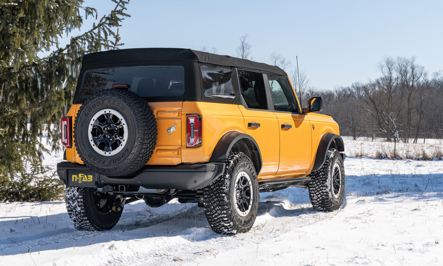 TrailSlider Step System Full Length (2 Steps per Side) 2021-2025 Ford Bronco 4-Dr Textured Black NFab
