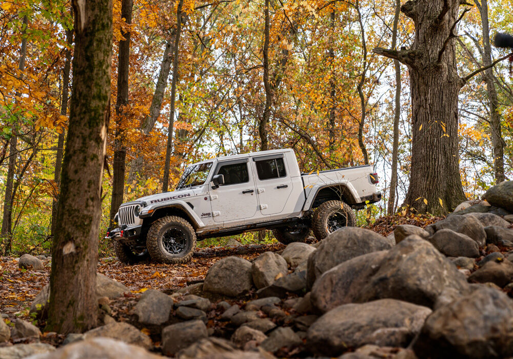 TrailSlider Step System Cab Length (2 Steps per Side) 2020-2025 Jeep Gladiator Textured Black NFab