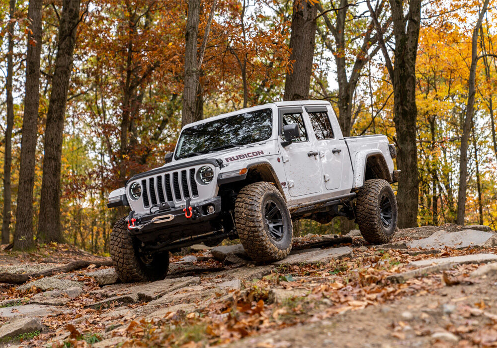 TrailSlider Step System Cab Length (2 Steps per Side) 2020-2025 Jeep Gladiator Textured Black NFab
