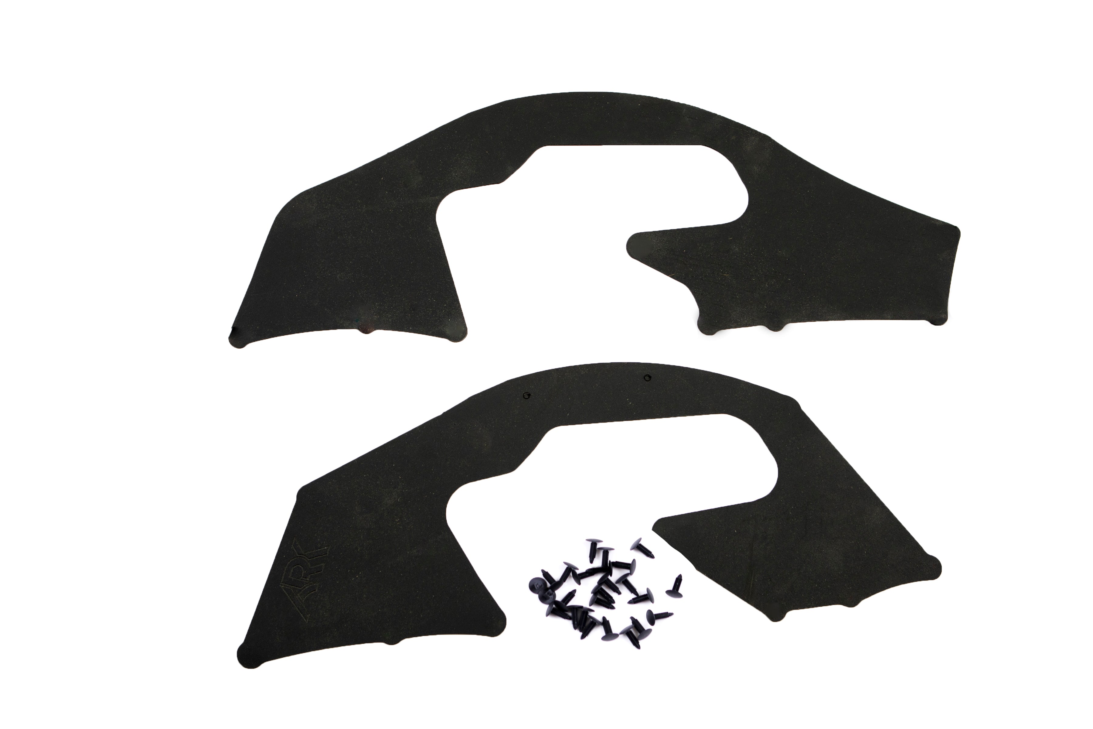 Splash guards for 2000-2006 Toyota Sequoia, designed to protect against mud and debris, includes mounting screws.